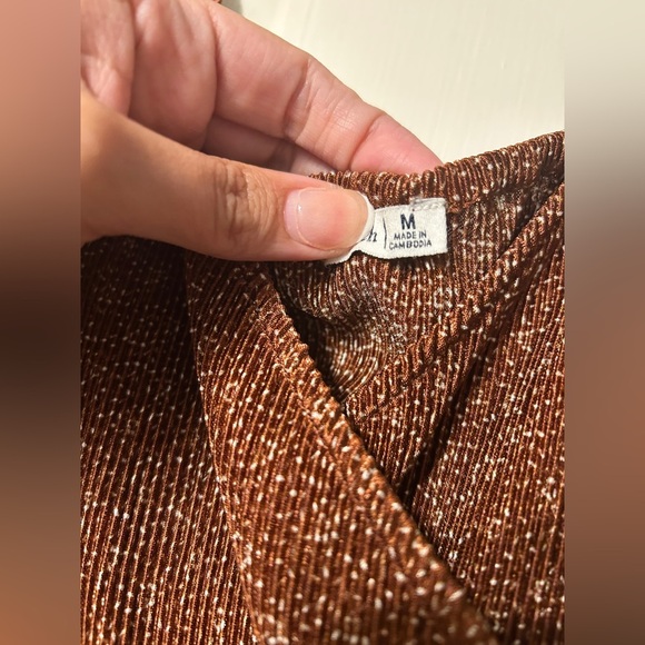 Abercrombie & Fitch Brown Y2K Forest Fairy, Whimsical Goth Grunge Cropped Cami - Picture 3 of 6